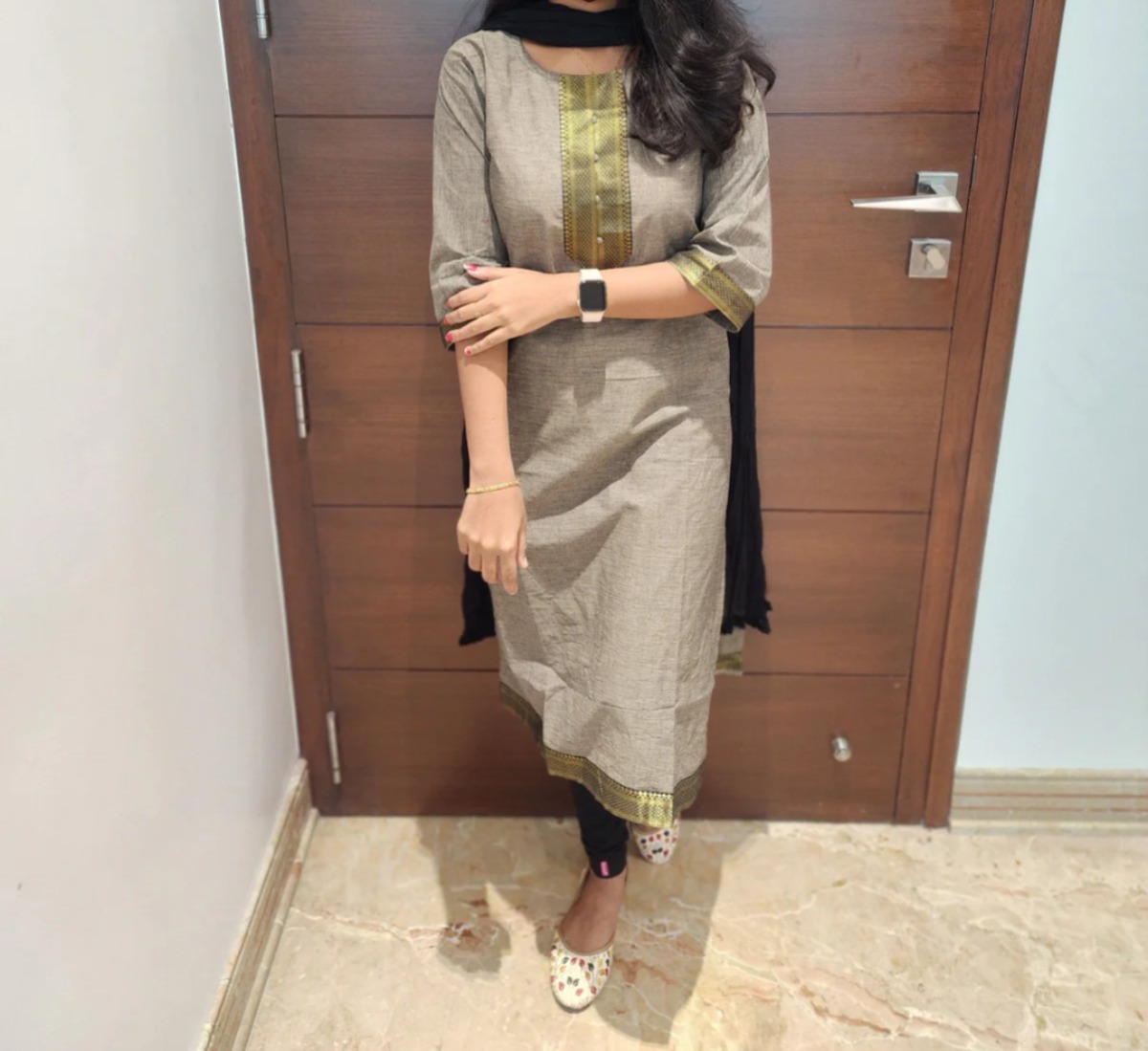 Cotton straight cut kurti 